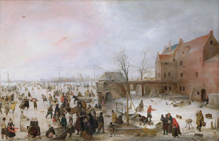 Hendrick Avercamp A Scene on the Ice Near a Town (nn03)